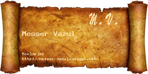 Messer Vazul névjegykártya
